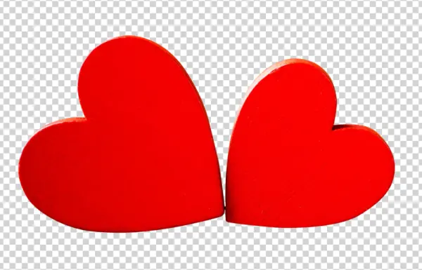 Two Red Hearts PNG Transparent Background