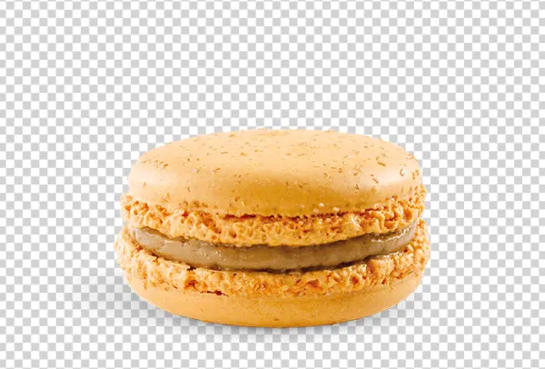 Caramel Macaron PNG Transparent Background