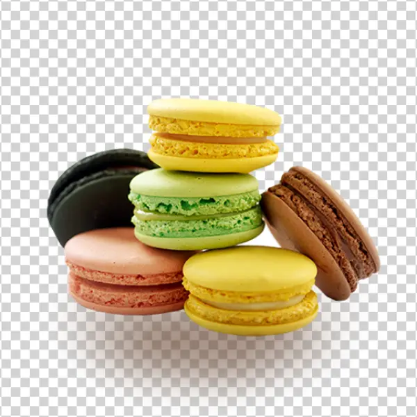 Colorful Macarons Stack PNG Transparent Background