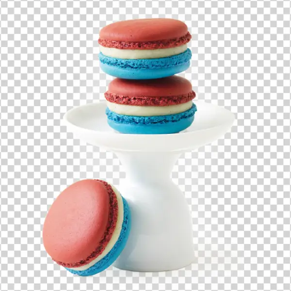 Red White and Blue Macarons PNG Transparent Background