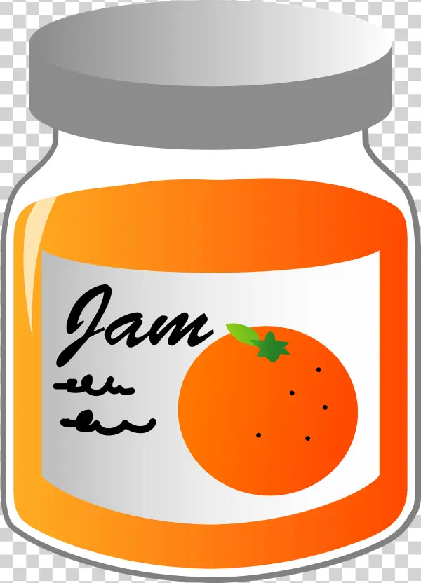 Orange Jam Jar PNG Transparent Background