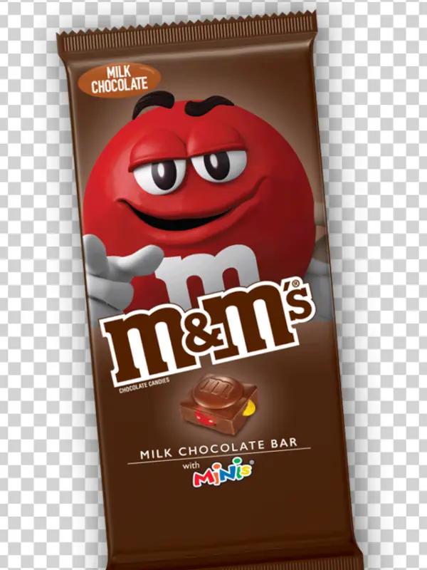 M&M's Milk Chocolate Bar PNG Transparent Background