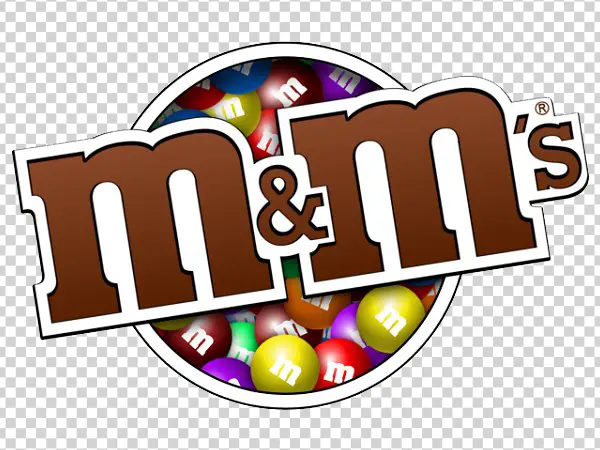 M&M's Logo with Candies Transparent Background