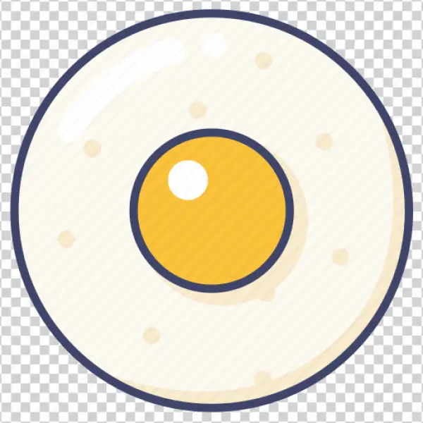 Fried Egg Icon PNG Transparent Background