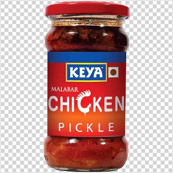 Keya Malabar Chicken Pickle Jar PNG Transparent Background