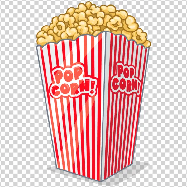 Popcorn Box PNG Transparent Background