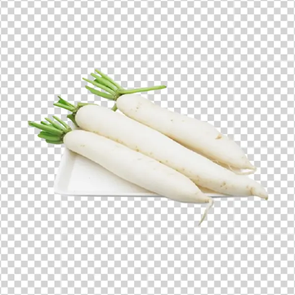 White Radishes PNG Transparent Background