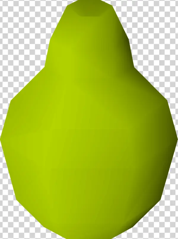 Low Poly Green Gourd Object PNG Transparent