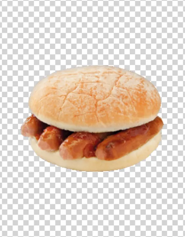 Hot Dog in Bun PNG Transparent Background