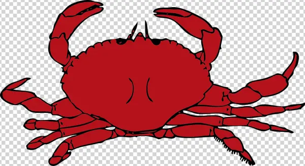 Red Crab Clipart PNG Transparent Background