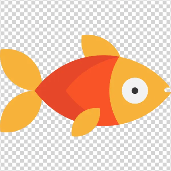 Cute Goldfish Icon PNG Transparent Background