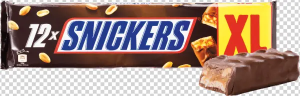 Snickers XL 12-Pack Chocolate Bar PNG Transparent