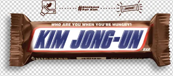 Kim Jong Un Snickers Bar Parody PNG