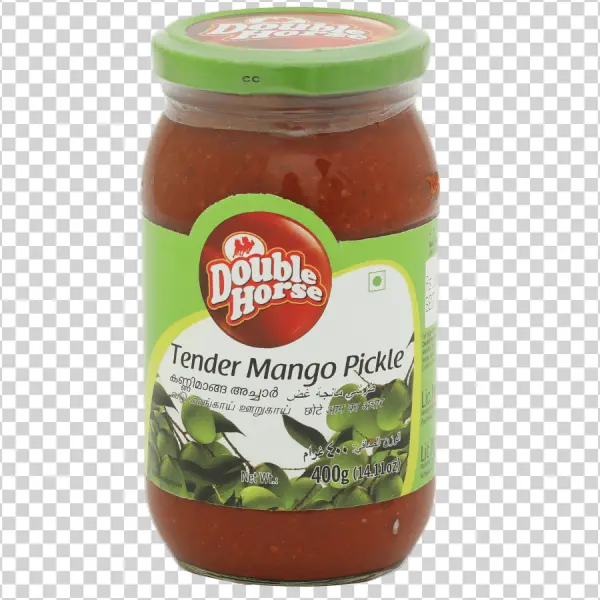 Double Horse Tender Mango Pickle Jar PNG Transparent Background