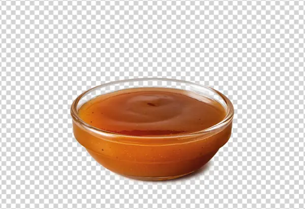Barbecue Sauce in Glass Bowl PNG Transparent Background