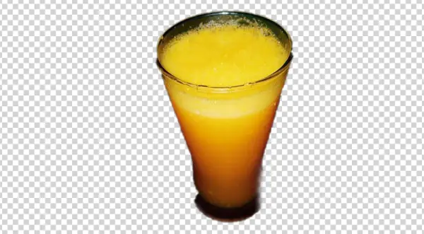 Glass of Fresh Orange Juice PNG Transparent Background