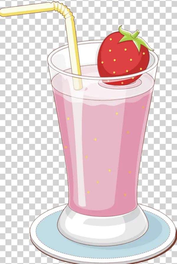 Strawberry Milkshake PNG Transparent Background