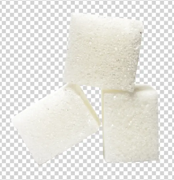 Three White Sugar Cubes PNG Transparent