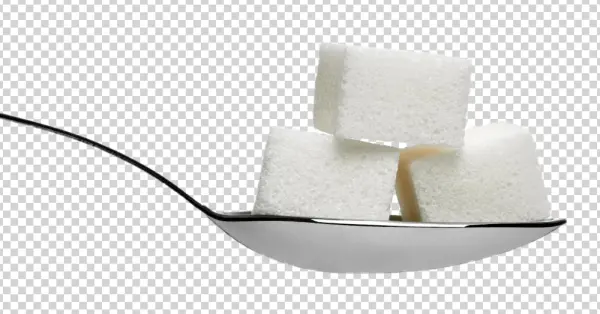 Sugar Cubes on Spoon PNG Transparent Background