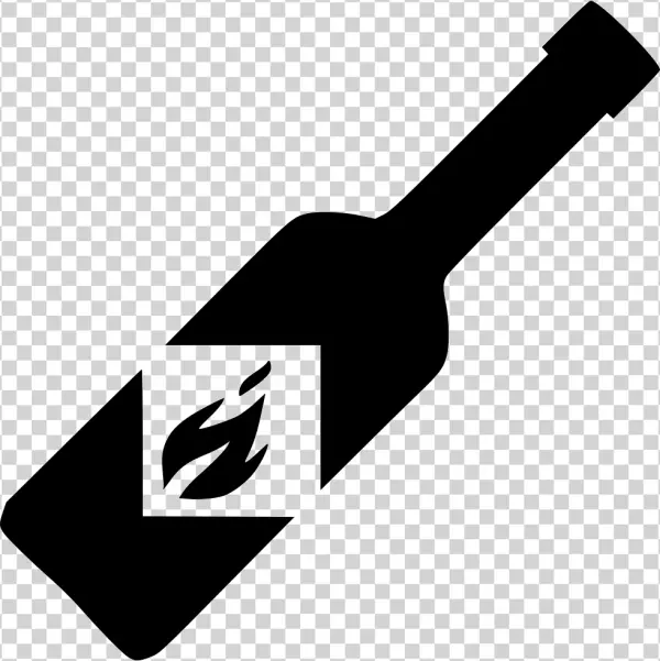 Flammable Bottle Icon PNG Transparent