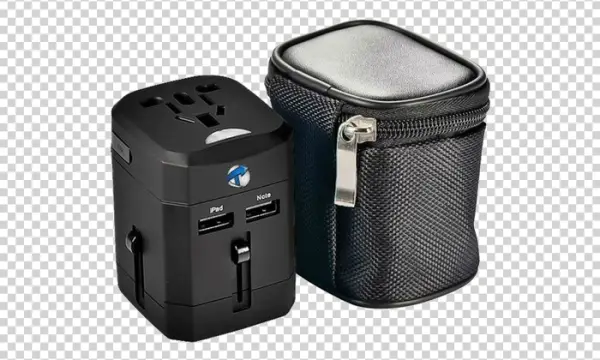 Universal Travel Adapter with Case PNG