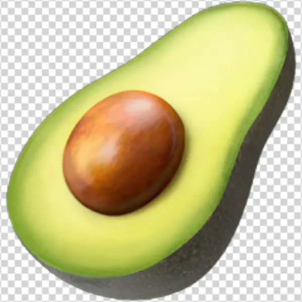 Avocado Half PNG Transparent Background