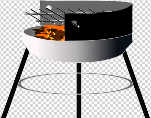 Charcoal Grill with Burning Coals PNG Transparent Background