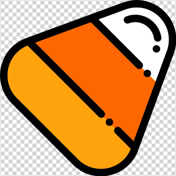 Stylized Candy Corn Icon PNG Transparent Background