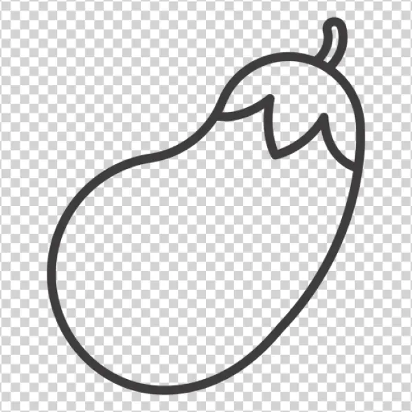 Eggplant Outline Icon PNG Transparent