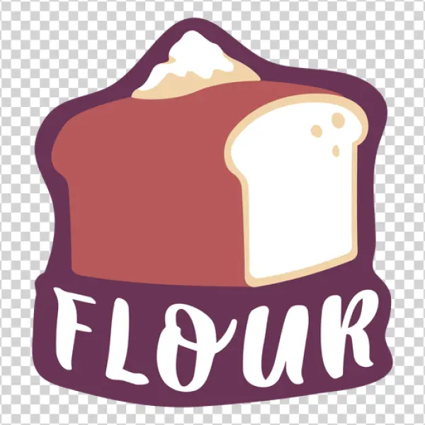 Flour Loaf of Bread Sticker PNG Transparent Background
