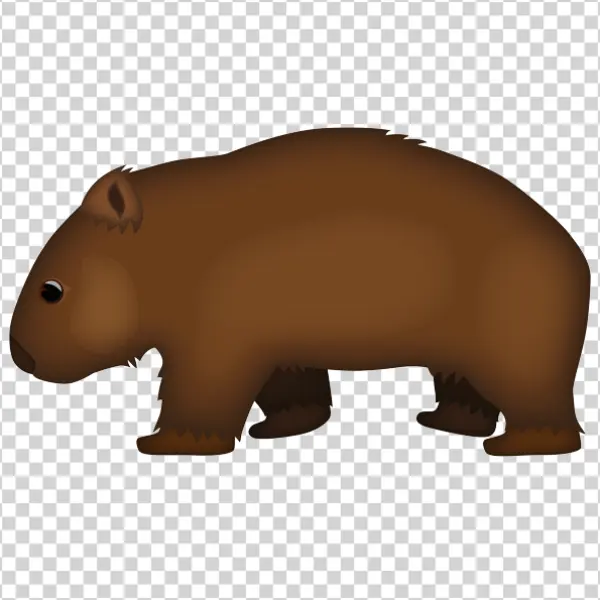 Cute Wombat PNG Transparent Background