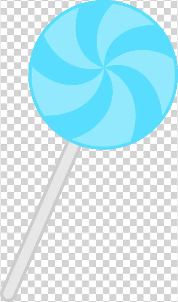 Blue Swirl Lollipop PNG Transparent Background