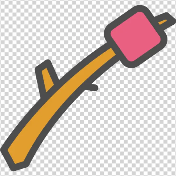 Marshmallow on a Stick PNG Transparent Background