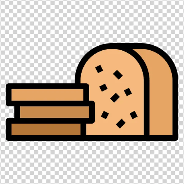 Bread Loaf and Slices Icon PNG Transparent