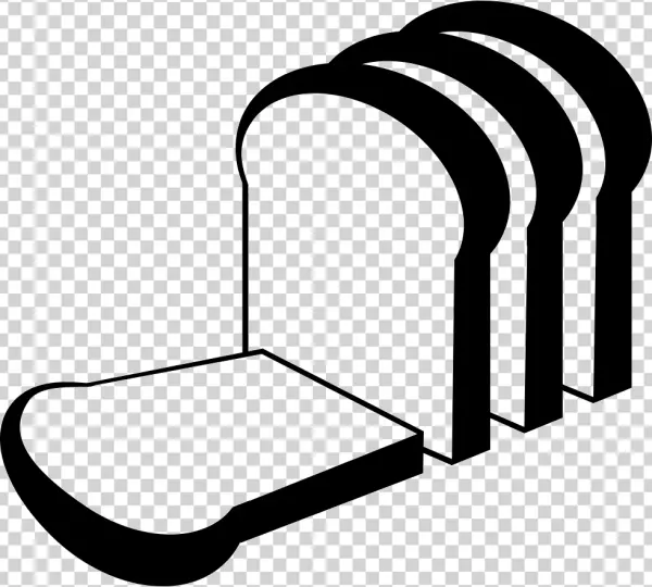 Sliced Bread Loaf Icon Transparent Background