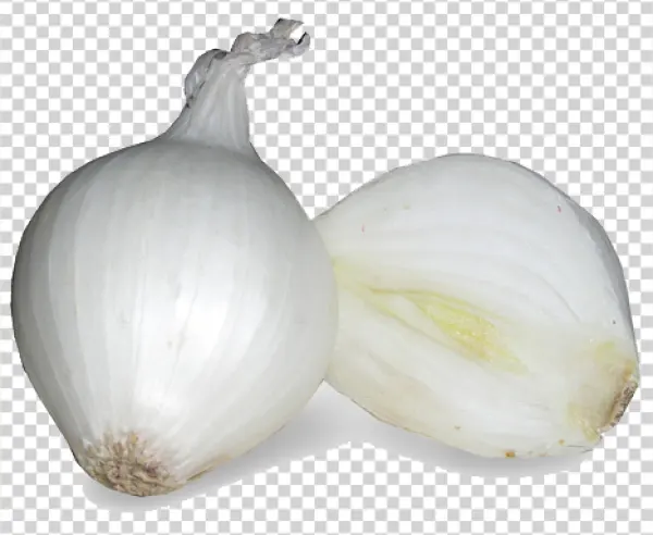 White Onion Whole and Halved PNG Transparent