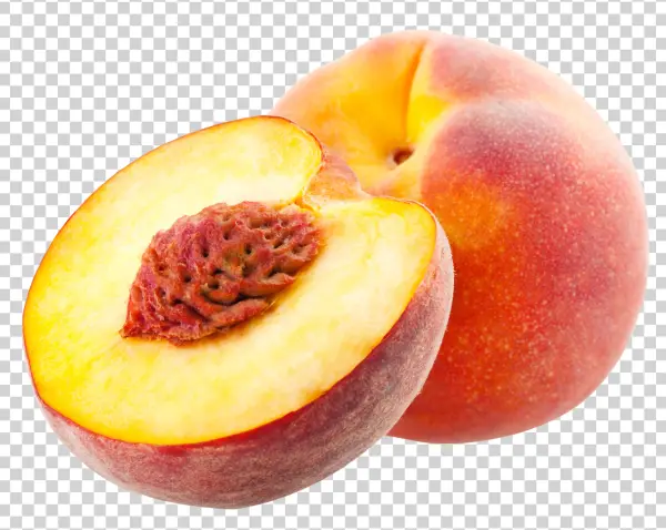 Whole and Sliced Peach PNG Transparent Background