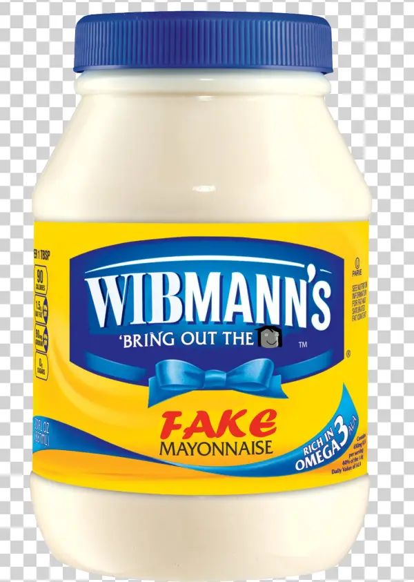 Wibmann's Fake Mayonnaise Jar PNG Transparent Background