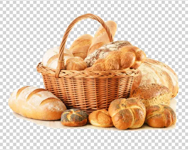Assorted Bread Basket PNG Transparent Background
