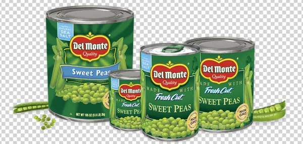 Del Monte Sweet Peas Cans PNG Transparent Background
