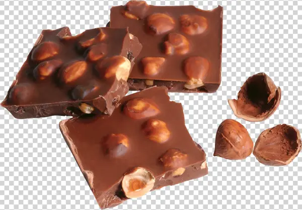 Hazelnut Milk Chocolate Pieces PNG Transparent