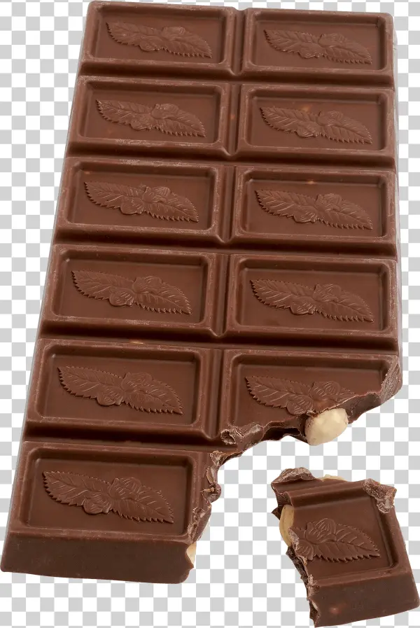 Hazelnut Chocolate Bar Broken PNG Transparent Background