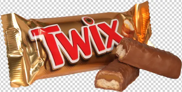 Twix Chocolate Bar and Wrapper PNG Transparent