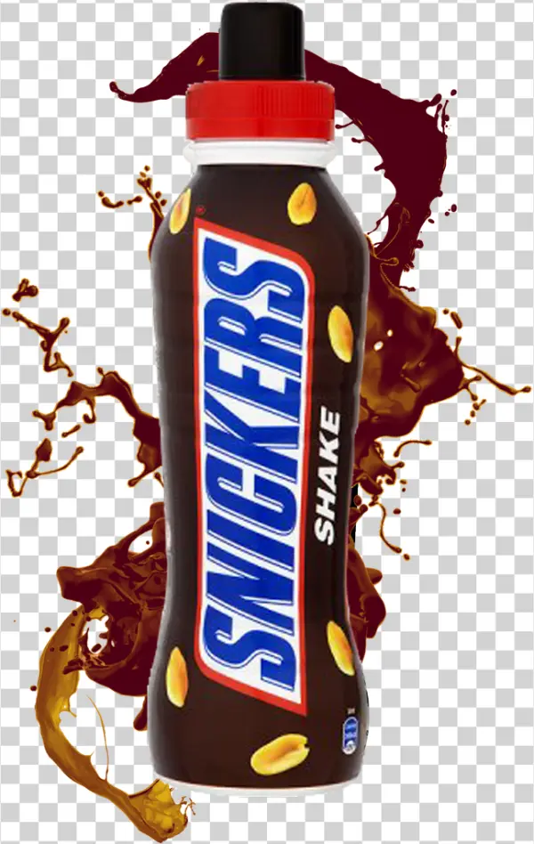 Snickers Chocolate Peanut Shake Bottle PNG Transparent