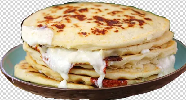 Stack of Cheesy Pancakes PNG Transparent Background