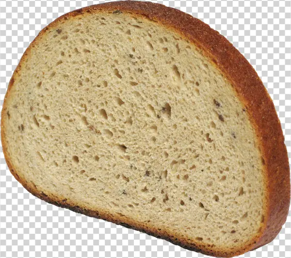 Rye Bread Slice PNG Transparent Background