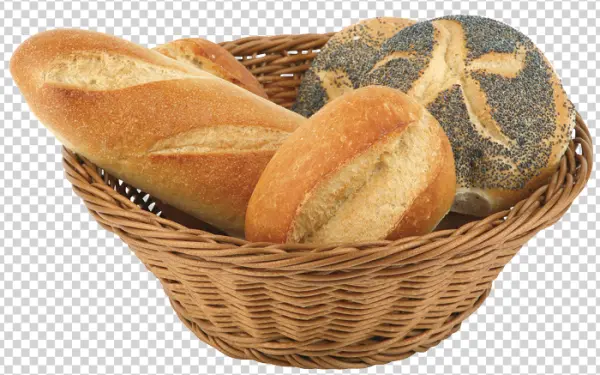 Fresh Bread Basket PNG Transparent Background