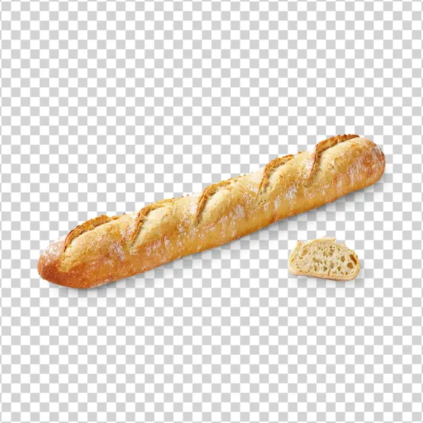 Fresh Baguette with Slice PNG Transparent