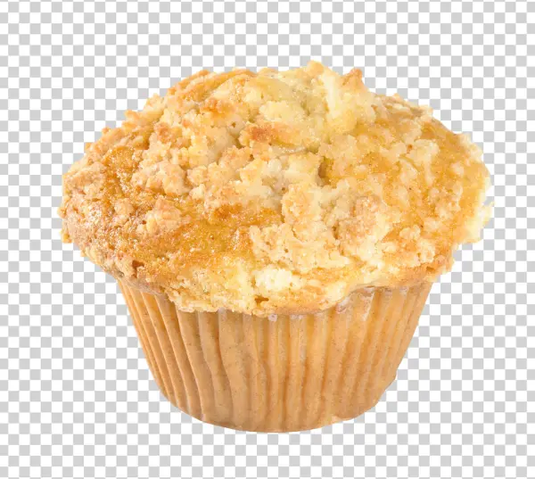 Muffin with Crumble Topping PNG Transparent Background