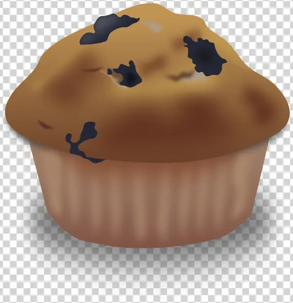 Cartoon Blueberry Muffin PNG Transparent Background